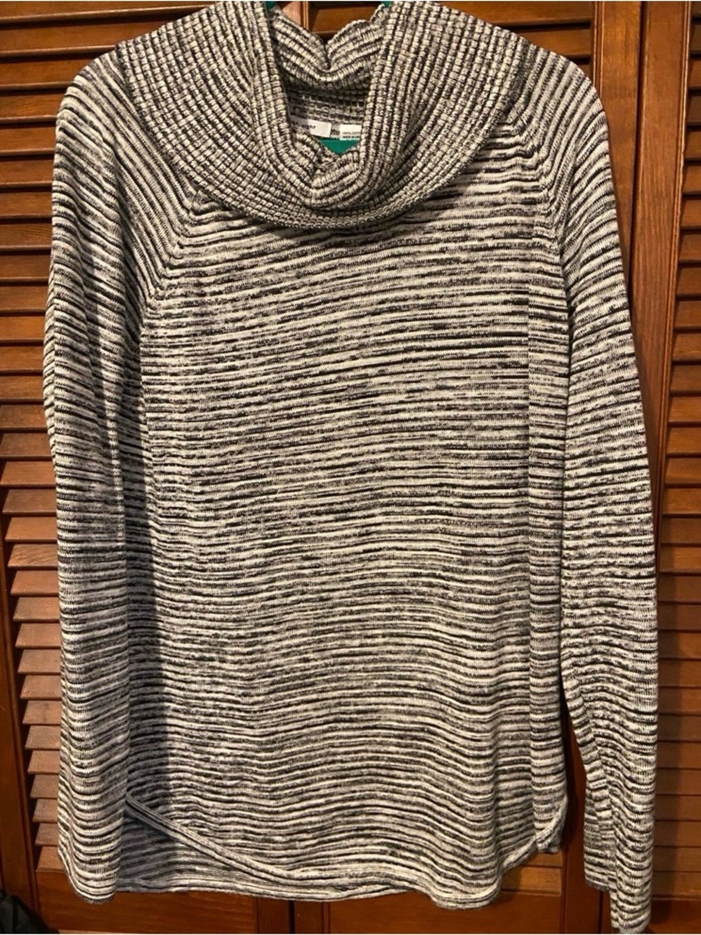 eight eight eight Black & White Striped Cowl Neck Sweater